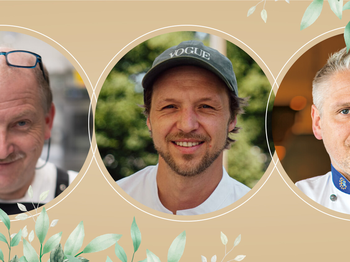Drei Chefs ein Ziel Collage von Männern mit unterschiedlichen Gesichtsausdrücken
