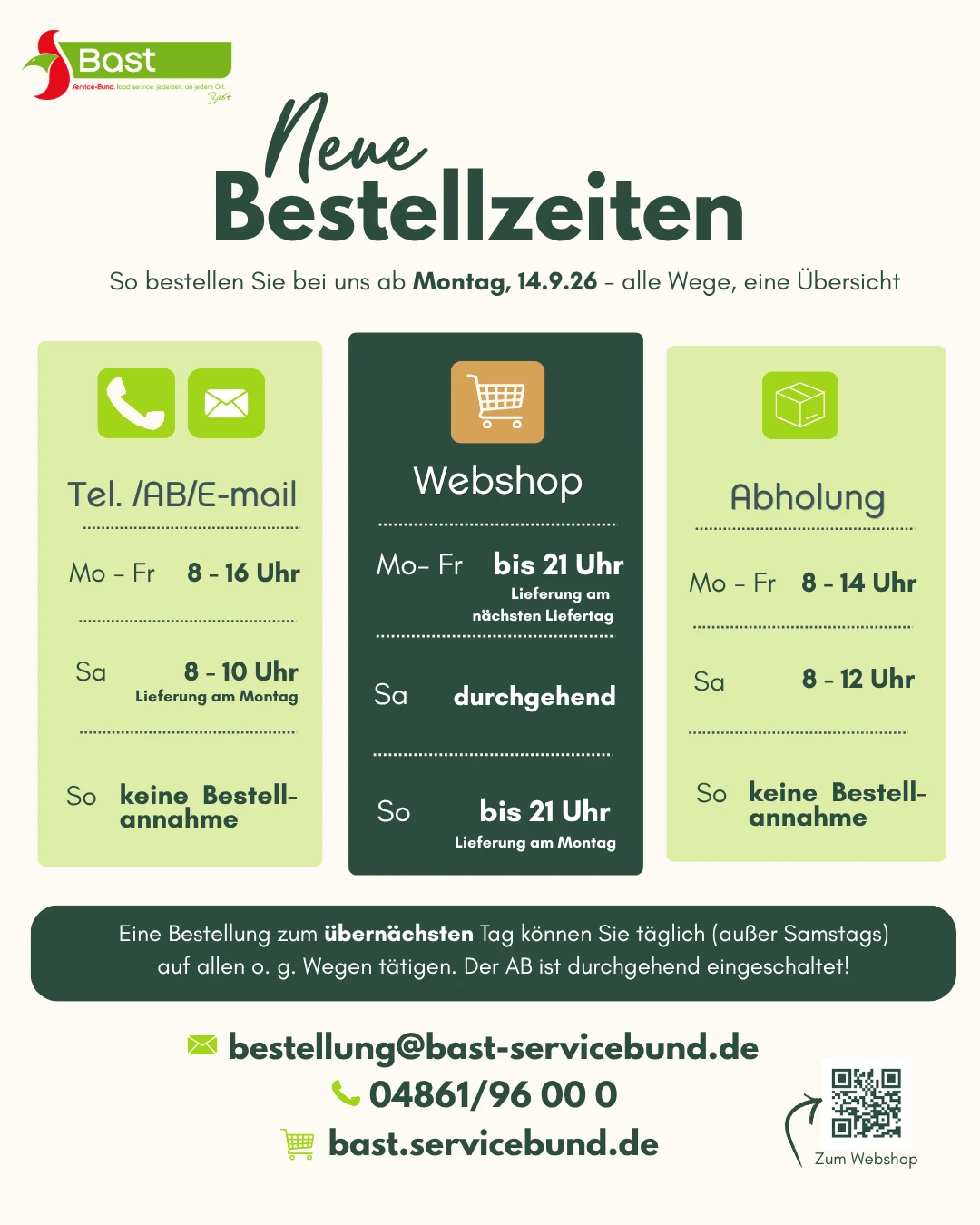 So bestellen Sie bei uns Poster mit grünem und weißem Text
